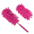 thumbnail image 1 of Uxcell Cleaning Duster, 11" to 31" Extendable Chenille Brush with Replaceable Head, Rose Red 1 Set, 1 of 5