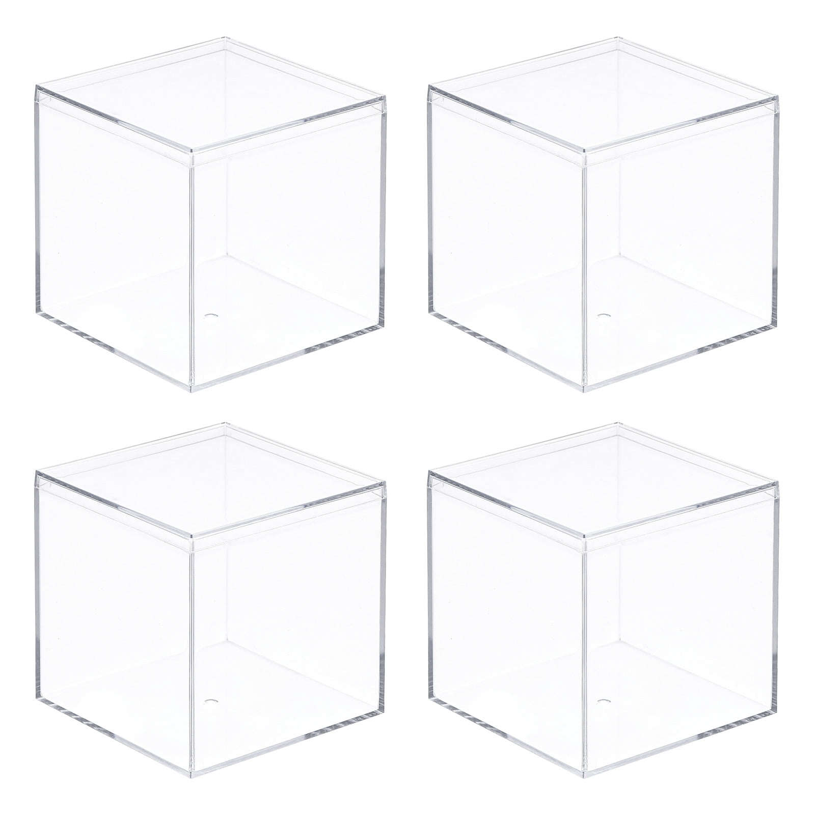 Uxcell Clear Acrylic Plastic Storage Box Square Display Case with