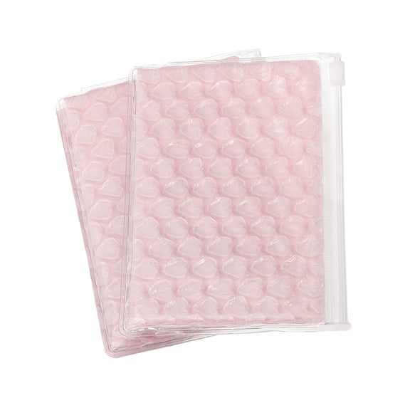 Uxcell Clear Bubble Bags, (9 x 6 Inch, Pink) (2 Pcs), Lightweight Economic Heart Bubble Wrapping Pouches Zipper Packing Cushioning Bag, Suit for - Mailing Shipping/Packaging/Storage