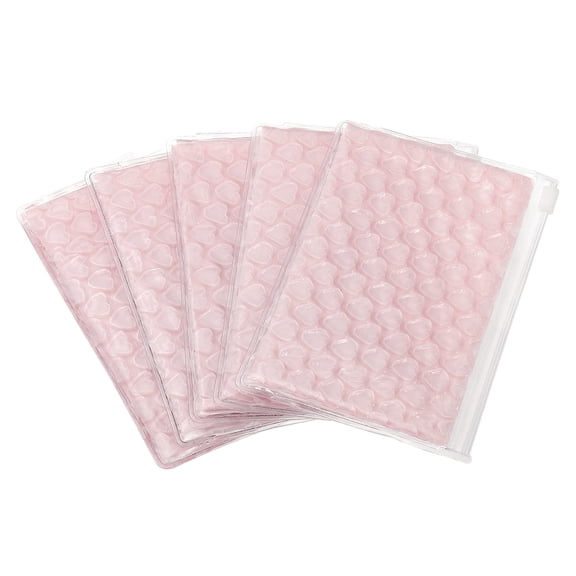 Uxcell Clear Bubble Bags, (9 x 6 Inch, Pink) (6 Pcs), Lightweight Economic Heart Bubble Wrapping Pouches Zipper Packing Cushioning Bag, Suit for - Mailing Shipping/Packaging/Storage