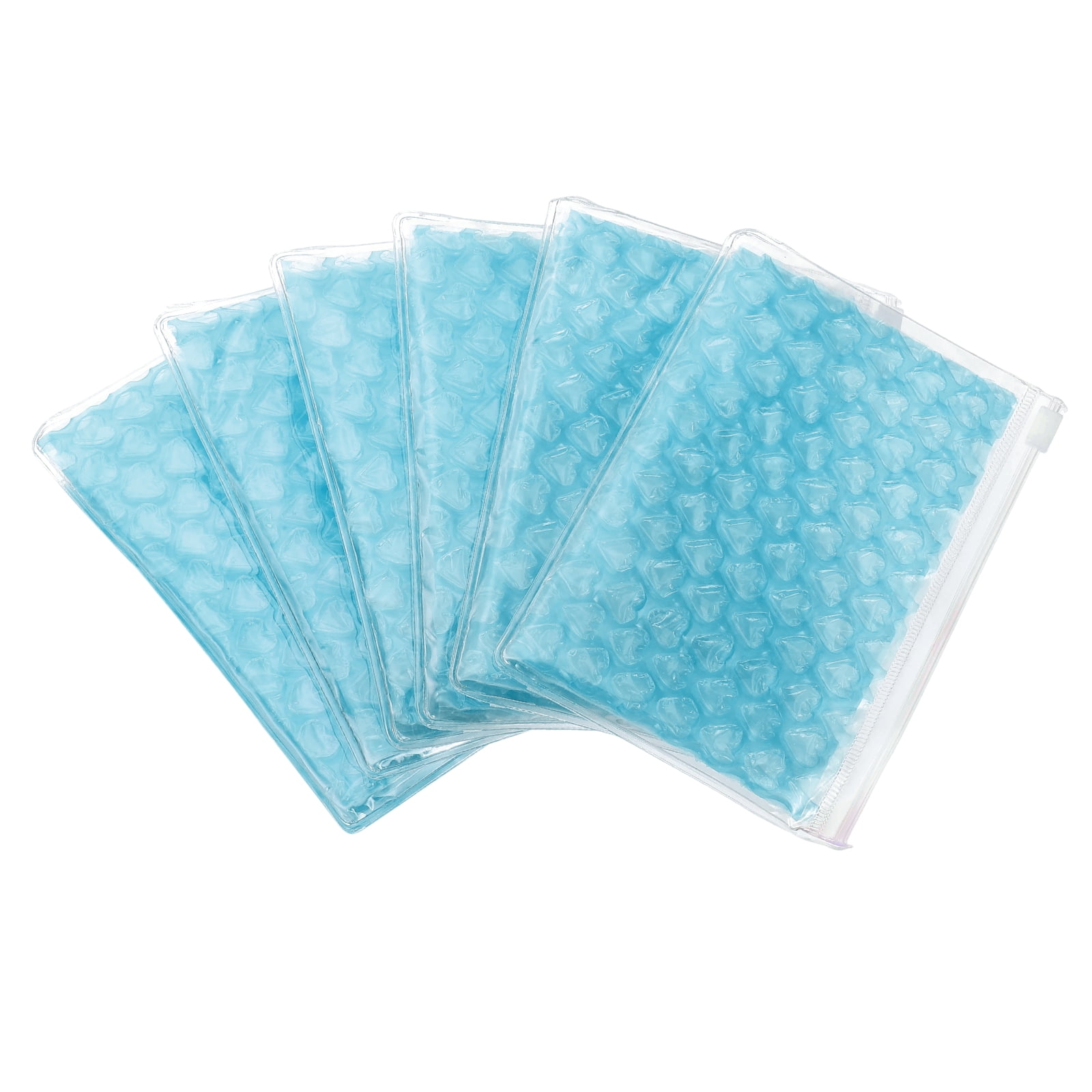 Uxcell Clear Bubble Bags, (9 x 6 Inch, Sky Blue) (6 Pcs), Lightweight Economic Heart Bubble Wrapping Pouches Zipper Packing Cushioning Bag, Suit for - Mailing Shipping/Packaging/Storage