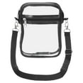 thumbnail image 1 of Uxcell Clear Crossbody Purse Bag, Stadium Approved Clear Shoulder Bag, Black, 1 of 6