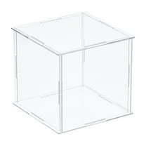 Uxcell Clear Display Case, Acrylic Box Assemble Dustproof Box Showcase, 15x15x15cm for Collectibles, Crafts