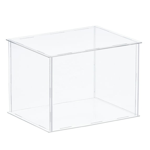 Uxcell Clear Display Case, Acrylic Box Assemble Dustproof Box Showcase, 30x25x25cm for Collectibles, Crafts