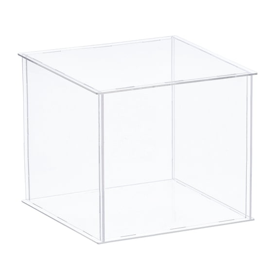Uxcell Display Case Acrylic Box Assemble Transparent Dustproof Box Showcase for Collectibles Crafts 14x14x12.2 inch