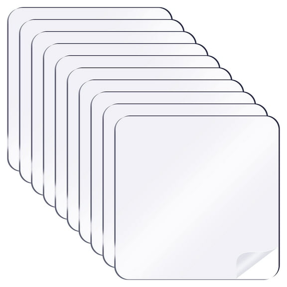 Uxcell Clear Double Sided Adhesive Pads, 2.36'' x 2.36'' Square Pre-Cut Mounting Tape Waterproof Removable Strong Sticky Gel Tape for Walls Hanging, 30 Pcs