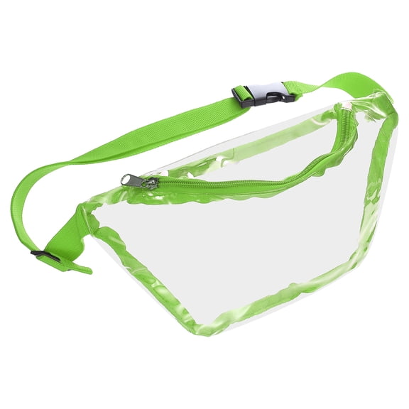 Uxcell Clear Fanny Pack Stadium Approved Waist  Bag, Waterproof for Women, Green