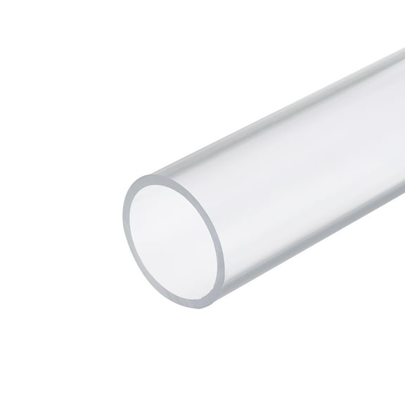 Uxcell Clear Rigid Pipe 43mm ID 50mm OD 14" High Impact for Water Pipe, Aquarium, Fish Tank, Clear