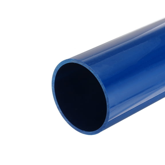Uxcell Clear Rigid Pipe 67.8mm ID 75mm OD 12" High Impact for Water Pipe, Aquarium, Fish Tank, Blue