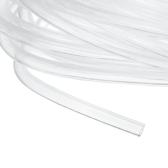 Uxcell Clear Tubing, 0.8mm ID x 1.5mm OD - 15ft Tube Lightweight Vinyl Hose, Transparent Flexible Plastic Water Tubing for Air Oil Water Transfer Aquarium Irrigation