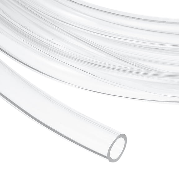 Uxcell Clear Tubing, 11mm ID x 13mm OD - 15ft Tube Lightweight Vinyl Hose, Transparent Flexible Plastic Water Tubing for Air Oil Water Transfer Aquarium Irrigation
