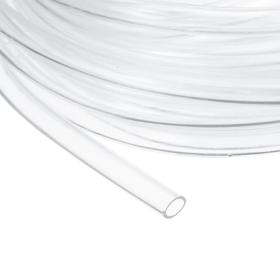 Uxcell Clear Tubing, 2.8mm ID x 3.8mm OD - 15ft Tube Lightweight Vinyl Hose, Transparent Flexible Plastic Water Tubing for Air Oil Water Transfer Aquarium Irrigation