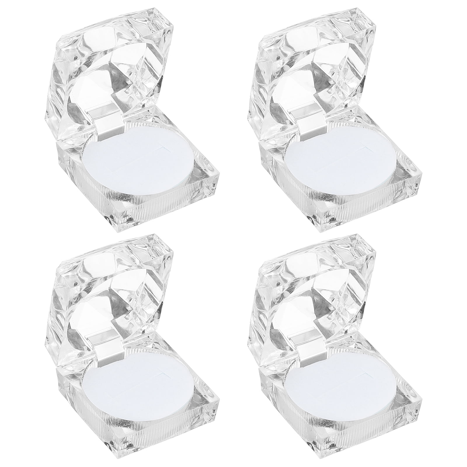 Uxcell Clear Plastic Ring Boxes 1.8