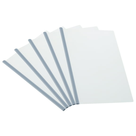 Uxcell Clear Report Covers with Sliding Bar, 5 Pcs 8mm Slide-Grip Resume Covers 50 Sheets Capacity, Blue