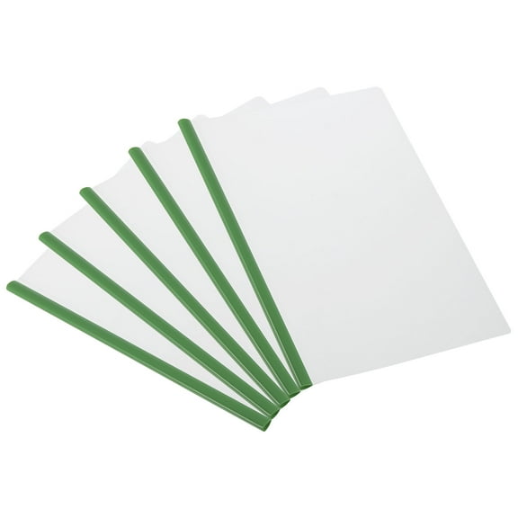 Uxcell Clear Report Covers with Sliding Bar, 5 Pcs 8mm Slide-Grip Resume Covers 50 Sheets Capacity, Green
