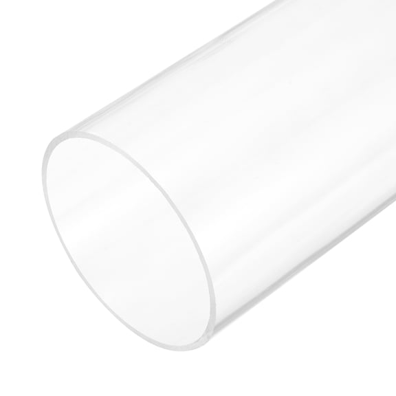 Uxcell Clear Rigid Acrylic Pipe, 64mm (2.52") ID x 70mm(2.76") OD x 153mm(6") L Plastic Round Tube PMMA Tubing for Plumbing Lighting Aquarium Tube Water Cooling System DIY Project