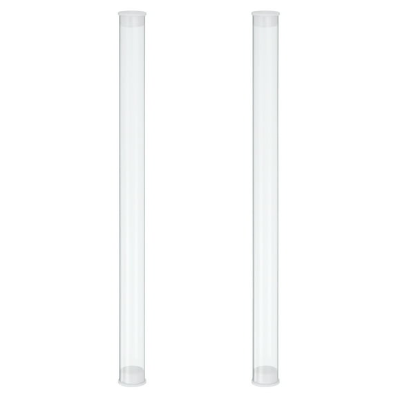 Uxcell Clear Rigid Tube Plastic Tubing with End Caps, 225mm Length, 15mmx16mm