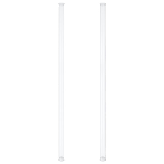 Uxcell Clear Rigid Tube Plastic Tubing with End Caps, 400mm Length, 12mmx13mm