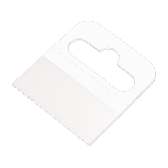 Uxcell Clear Self Adhesive Hang Tab Hook, 45x50mm Plastic Display Folding Tabs 200Pack