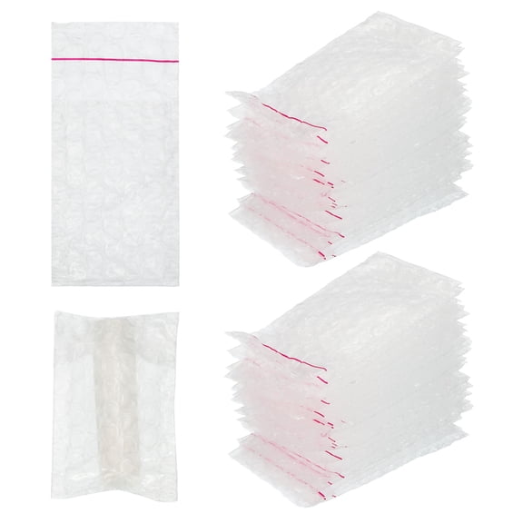 Uxcell Clear Self Sealing Bubble Bags, (2.8x3.1 Inch) (200 Pcs), Lightweight Economic Bubble Wrapping Pouches Double Walled Pouches Cushioning, Suit for - Mailing Shipping/Packaging