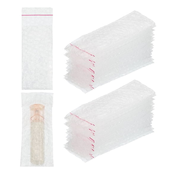 Uxcell Clear Self Sealing Bubble Bags, (2.8x5.9 Inch) (200 Pcs), Lightweight Economic Bubble Wrapping Pouches Double Walled Pouches Cushioning, Suit for - Mailing Shipping/Packaging