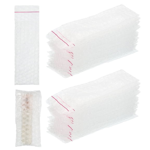 Uxcell Clear Self Sealing Bubble Bags, (2.8x7.1 Inch) (200 Pcs), Lightweight Economic Bubble Wrapping Pouches Double Walled Pouches Cushioning, Suit for - Mailing Shipping/Packaging