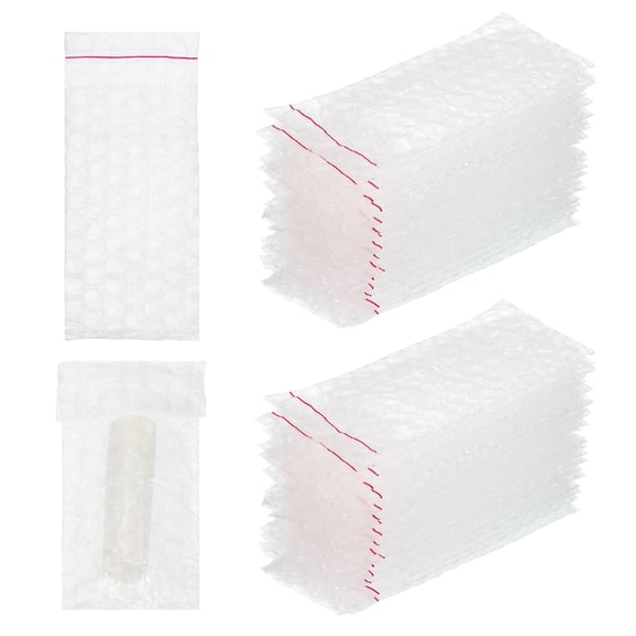 Uxcell Clear Self Sealing Bubble Bags, (2x4.7 Inch) (200 Pcs), Lightweight Economic Bubble Wrapping Pouches Double Walled Pouches Cushioning, Suit for - Mailing Shipping/Packaging/Storage