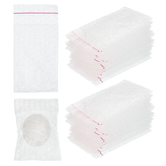 Uxcell Clear Self Sealing Bubble Bags, (3.1x4.7 Inch) (200 Pcs), Lightweight Economic Bubble Wrapping Pouches Double Walled Pouches Cushioning, Suit for - Mailing Shipping/Packaging
