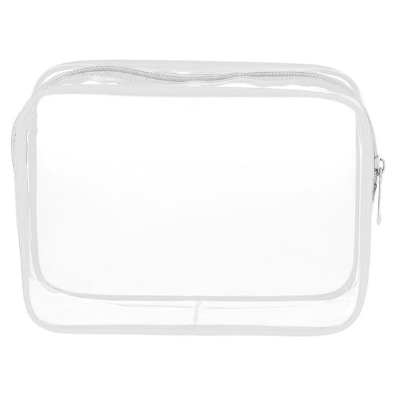 Uxcell Clear Toiletry Bag Quart Size TSA Approved Makeup Bag for Women, White