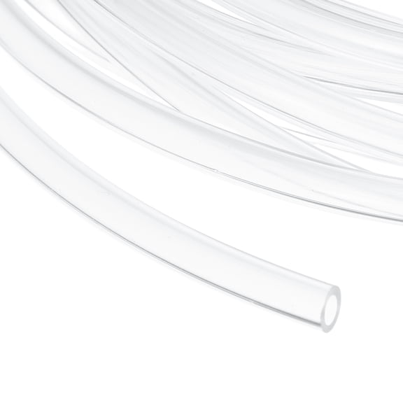 Uxcell Clear Tubing, 3mm ID x 6.6mm OD - 12.5ft Tube Lightweight Vinyl Hose, Transparent Flexible Plastic Water Tubing for Air Oil Water Transfer Aquarium Irrigation