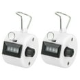 thumbnail image 1 of Uxcell Clicker Counter Hand Tally Counter Mechanical 4-Digit Number Click Pitch Counter White 2Pack, 1 of 5