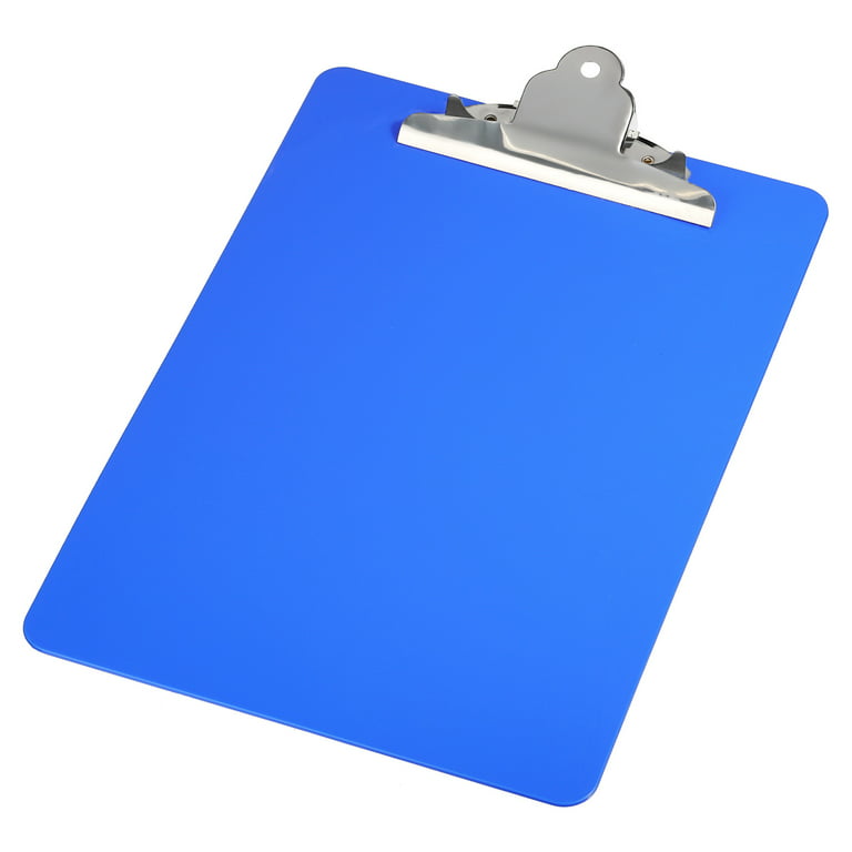 Uxcell Clipboards Hardboard Large Capacity Clip 9.5x13.8 Inch FC Letter  Size Polystyrene, Blue