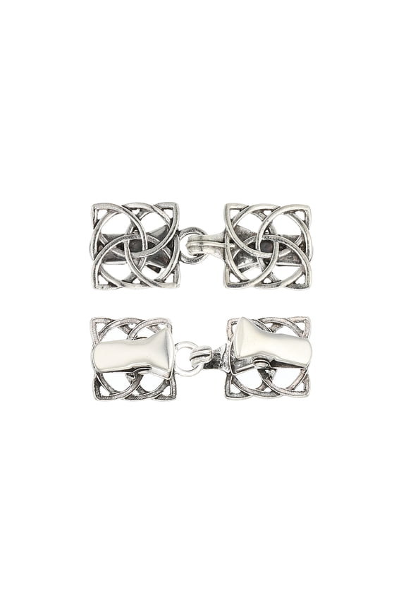 Cloak Clasp, 2Pcs Alloy Sweater Clips Retro Cardigan Buckles, Style 1