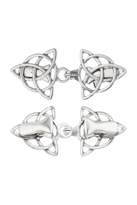 Cloak Clasp, 2Pcs Alloy Sweater Clips Retro Cardigan Buckles, Style 2