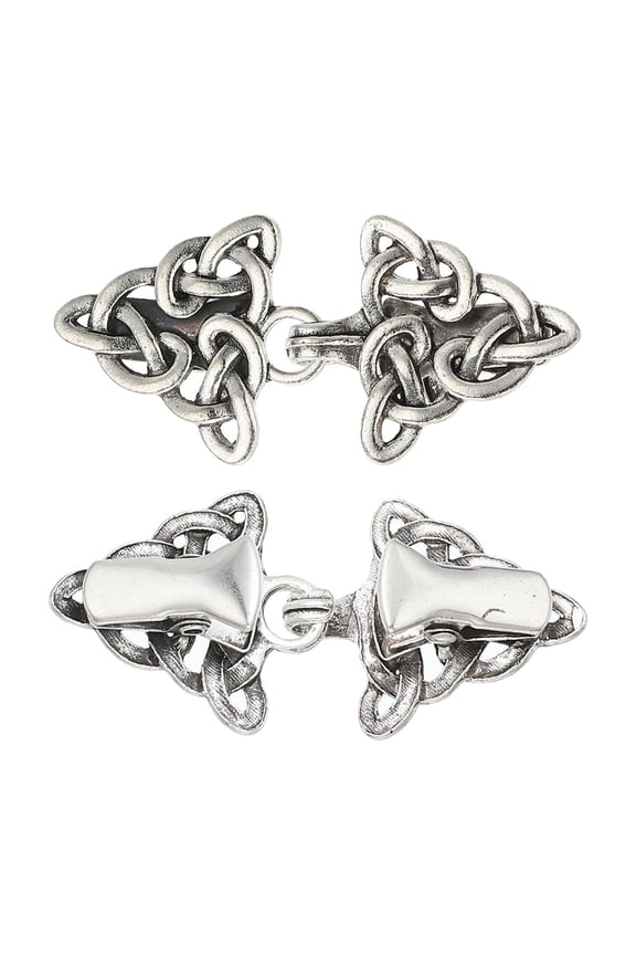 Cloak Clasp, 2Pcs Alloy Sweater Clips Retro Cardigan Buckles, Style 3