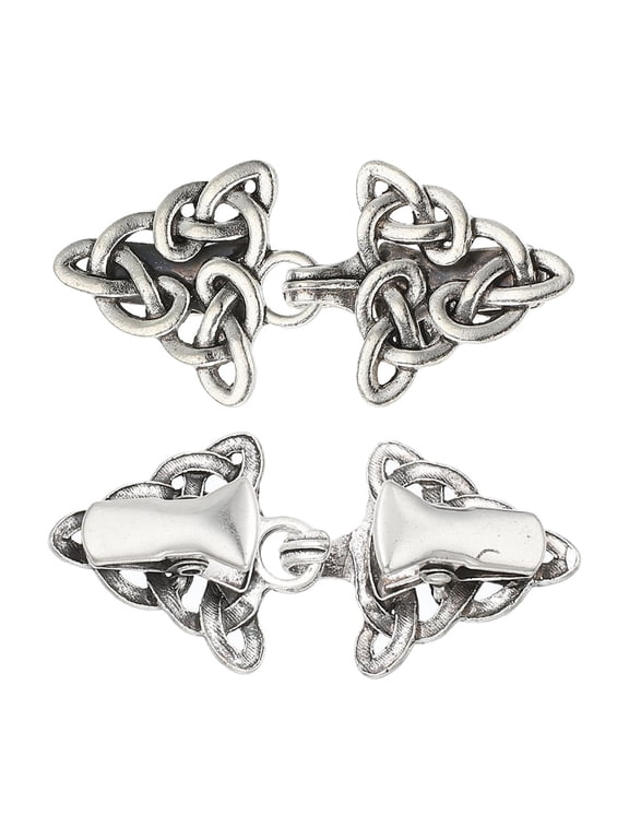 Cloak Clasp, 2Pcs Alloy Sweater Clips Retro Cardigan Buckles, Style 3