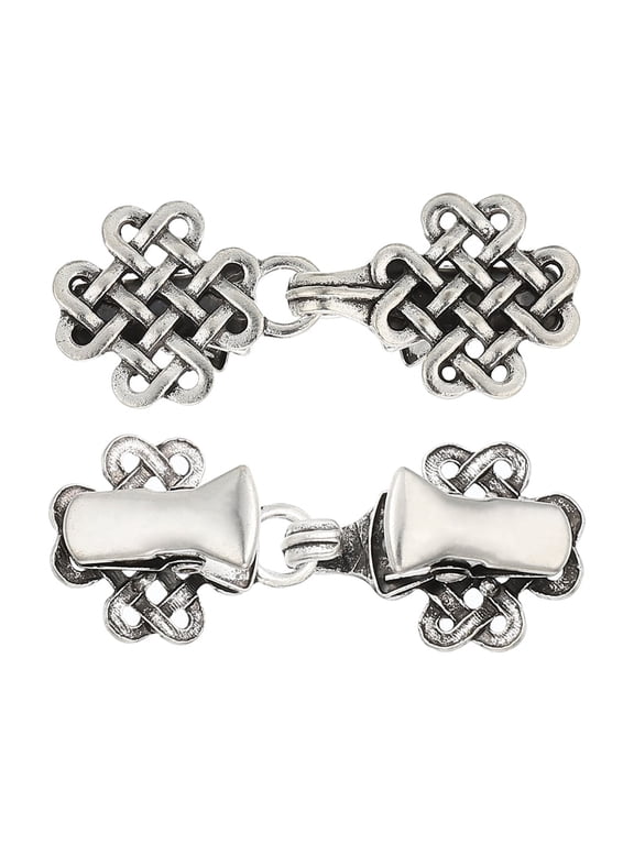 Cloak Clasp, 2Pcs Alloy Sweater Clips Retro Cardigan Buckles, Style 5
