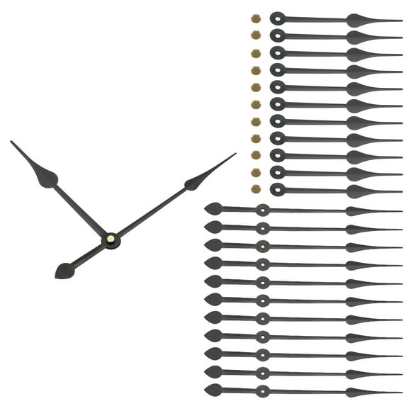 Uxcell Clock Hands Kit, 12 Set Clock Mechanism Movement Aluminum Wall Clock Hands Parts Replacement, Black, A24