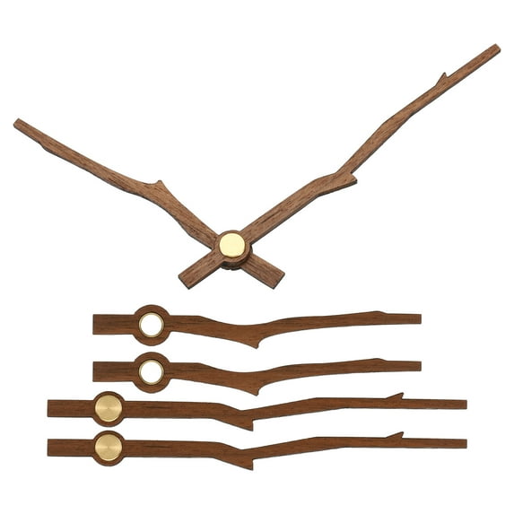 Uxcell Clock Hands Kit, 3 Set Wooden Clock Mechanism Movement Wall Clock Hands Parts Replacement for 10 Inch Clock, G1