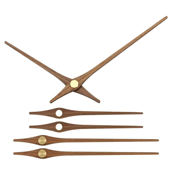 Uxcell Clock Hands Kit, 3 Set Wooden Clock Mechanism Movement Wall Clock Hands Parts Replacement for 10 Inch Clock, H1