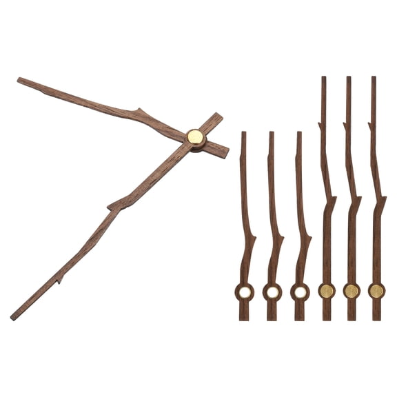 Uxcell Clock Hands Kit, 4 Set Wooden Clock Mechanism Movement Wall Clock Hands Parts Replacement for 12 Inch Clock, G1