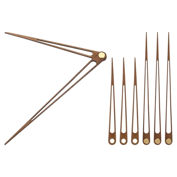 Uxcell Clock Hands Kit, 4 Set Wooden Clock Mechanism Movement Wall Clock Hands Parts Replacement for 14 Inch Clock, F1
