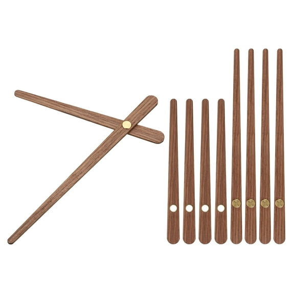 Uxcell Clock Hands Kit, 5 Set Wooden Clock Mechanism Movement Wall Clock Hands Parts Replacement for 14 Inch Clock, B1