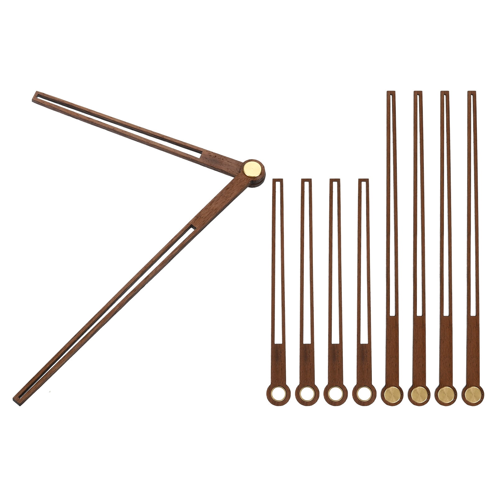 Uxcell Clock Hands Kit, 5 Set Wooden Clock Mechanism Movement Wall ...