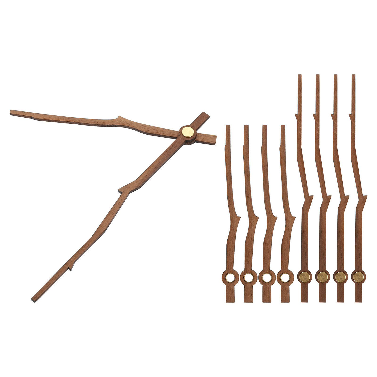 Uxcell Clock Hands Kit, 5 Set Wooden Clock Mechanism Movement Wall