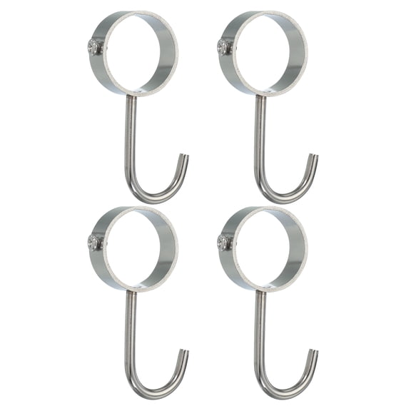 Uxcell Closet Rod Hooks Stainless Steel Hanging Tube Closet Tension Rods for Handling Clothes Kitchen Workshop Outdoor 1.26"