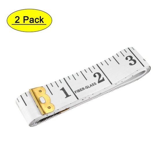 Uxcell Cloth Tape Measure 80" Measuring Tape Soft Dual Sided 2M White 2 Pack