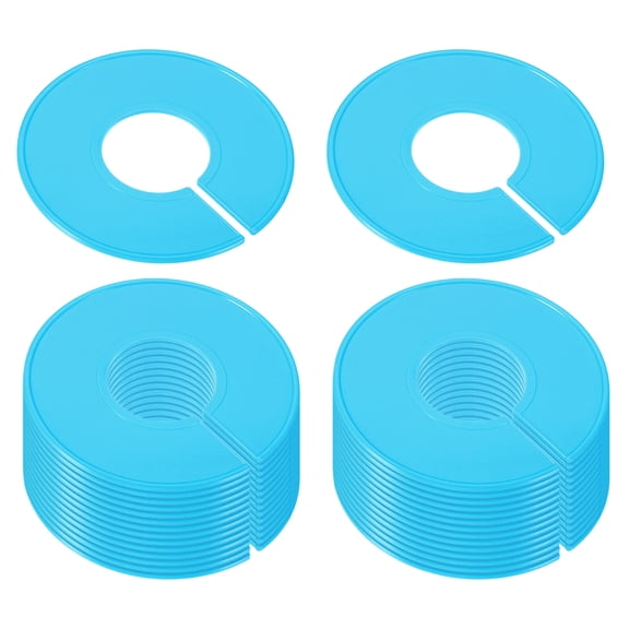 Uxcell Clothes Dividers, Closet Clothing Rack Dividers Blank Round Separator, Blue 30 Pack