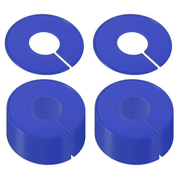 Uxcell Clothes Dividers, Closet Clothing Rack Dividers Blank Round Separator, Dark Blue 30 Pack