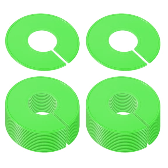 Uxcell Clothes Dividers, Closet Clothing Rack Dividers Blank Round Separator, Green 30 Pack